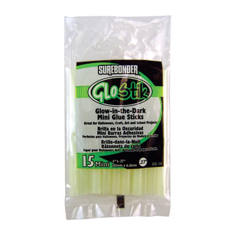 Surebonder GloStik .27 in. D X 4 in. L Glow-in-the-Dark Glue Sticks Green 15 pk