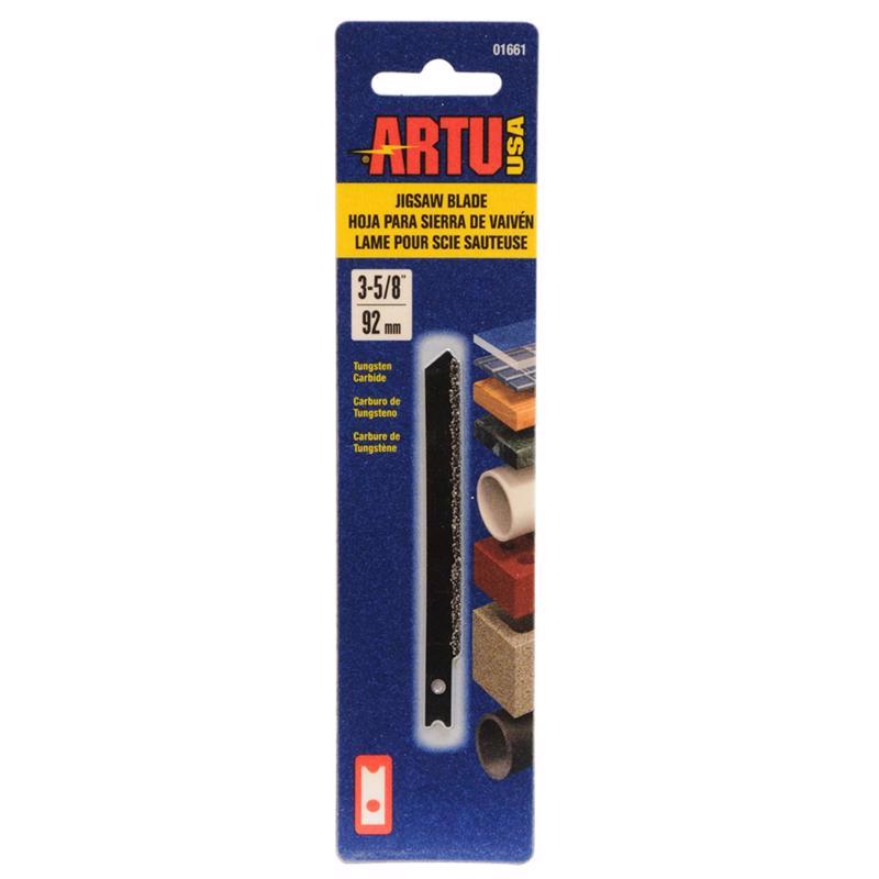 ARTU 3-5/8 in. Tungsten Carbide U-Shank Jig Saw Blade Assorted TPI 1 pk