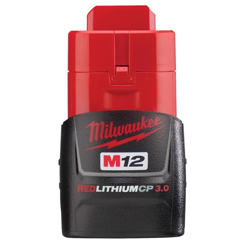 Milwaukee M12 REDLITHIUM 3 Ah Lithium-Ion Battery Pack 1 pc