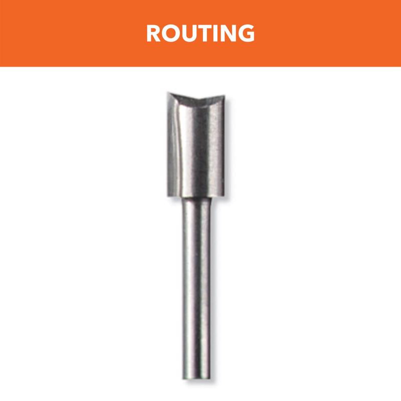 Dremel 1/4 in. D X 1/4 in. X 2-1/4 in. L High Speed Steel 1-Flute Straight Router Bit