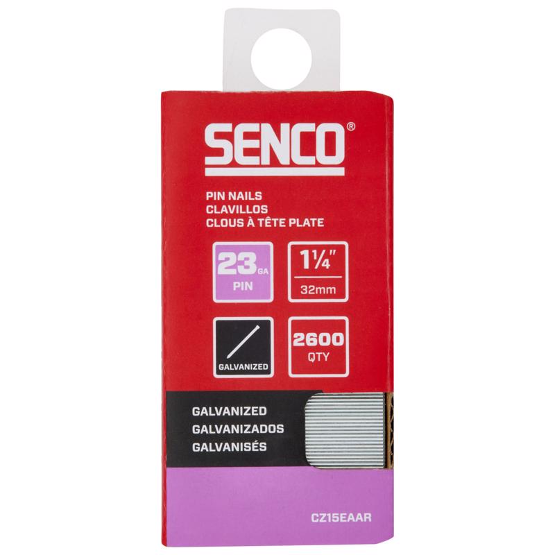 Senco 1-1/4 in. L X 23 Ga. Straight Strip Galvanized Micro Pins 2,600 pk