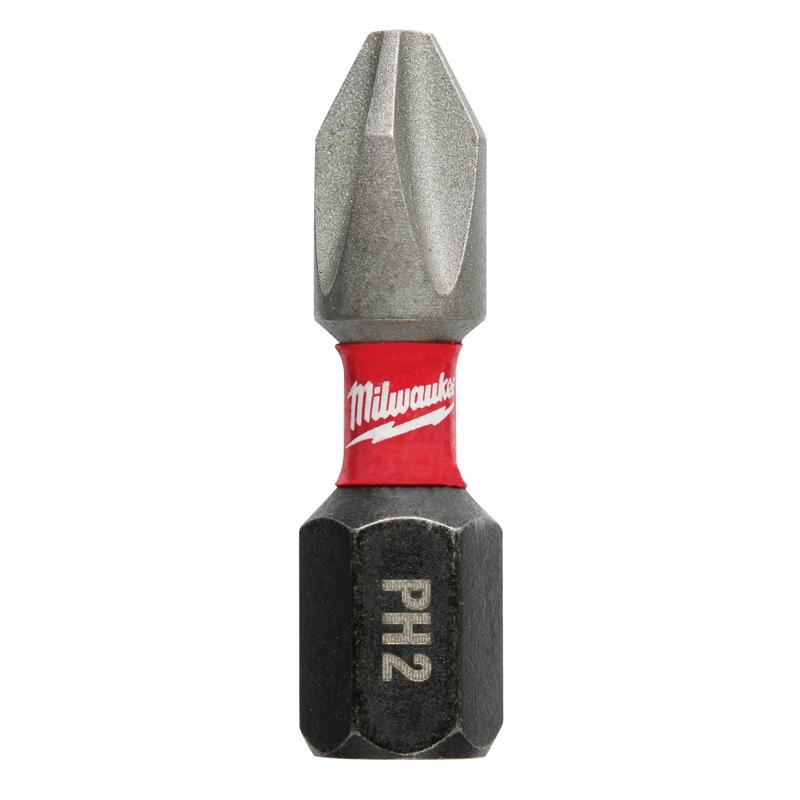 Milwaukee Shockwave Phillips #2 in. drive X 1 in. L Impact Insert Bit Alloy Steel 15 pc