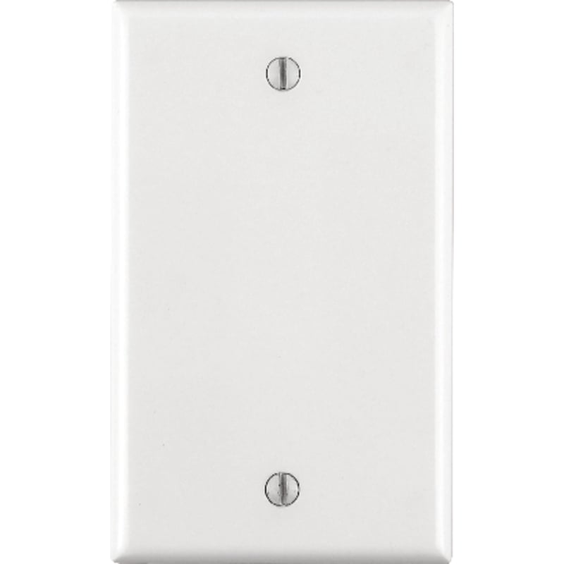 Leviton White 1 gang Thermoset Plastic Blank Wall Plate 1 pk