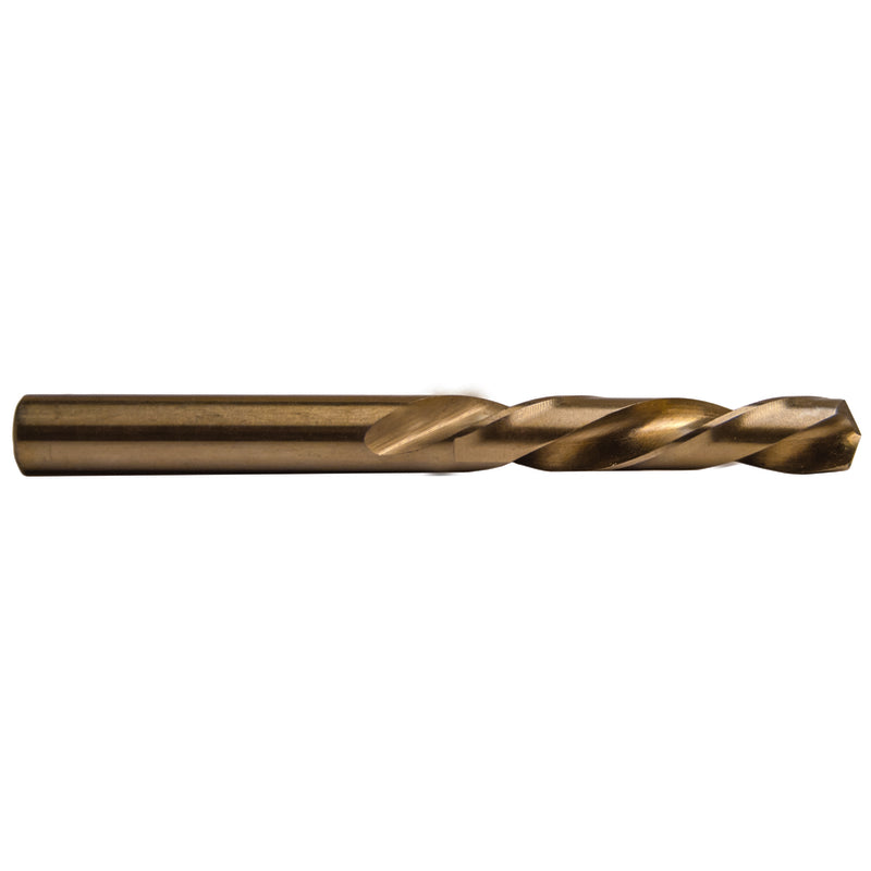 Century Drill & Tool Left 3/8 in. X 4-1/8 in. L Cobalt Steel Stubby Drill Bit Straight Shank 1 pc