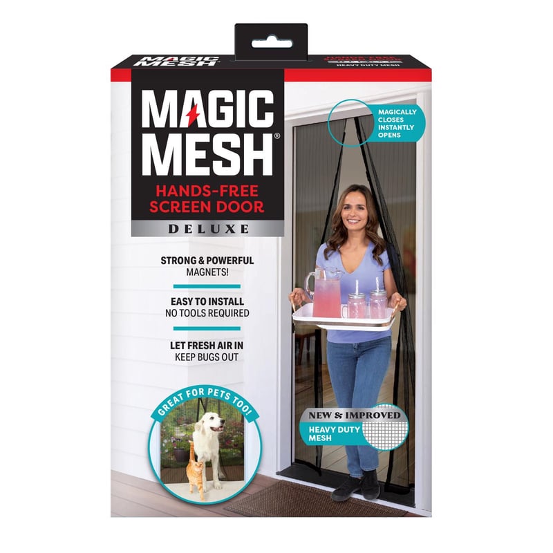 As Seen On Tv Magic Mesh 83 in. H X 39 in. W Black Mesh Hands-Free Magnetic Screen Door