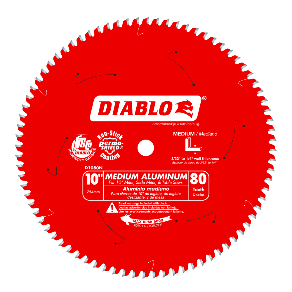 Diablo 10 in. D X 5/8 in. TiCo Hi-Density Carbide Circular Saw Blade 80 teeth 1 pk