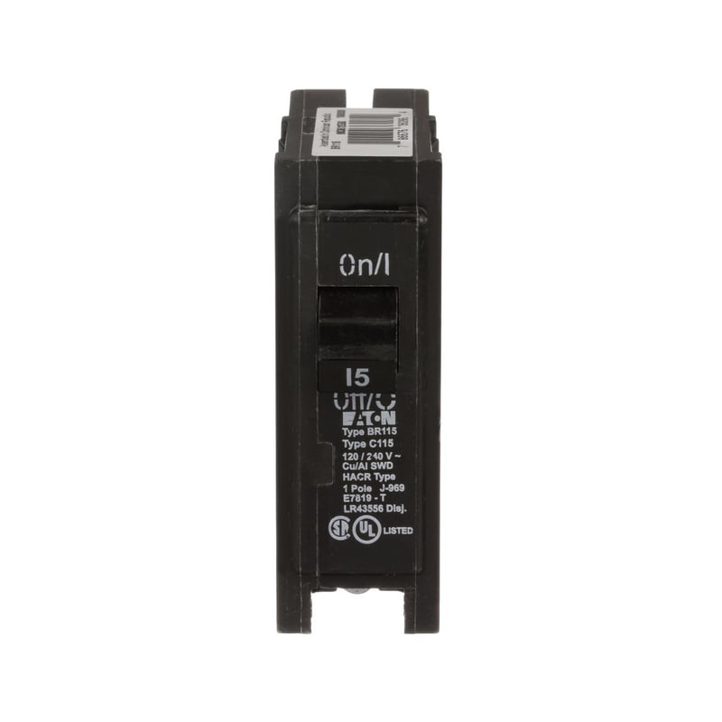 Eaton 15 amps Plug In Single Pole Circuit Breaker