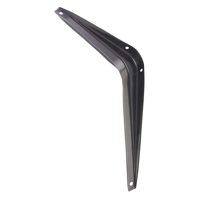 Hampton Black Steel Shelf Support 18 Ga. 6 in. L 100 lb