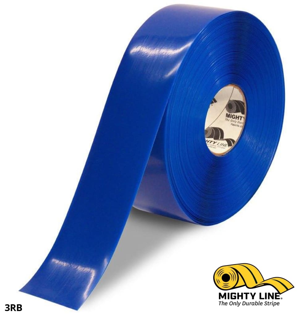 3" BLUE Solid Color Tape - 100' Roll - Safety Floor Tape