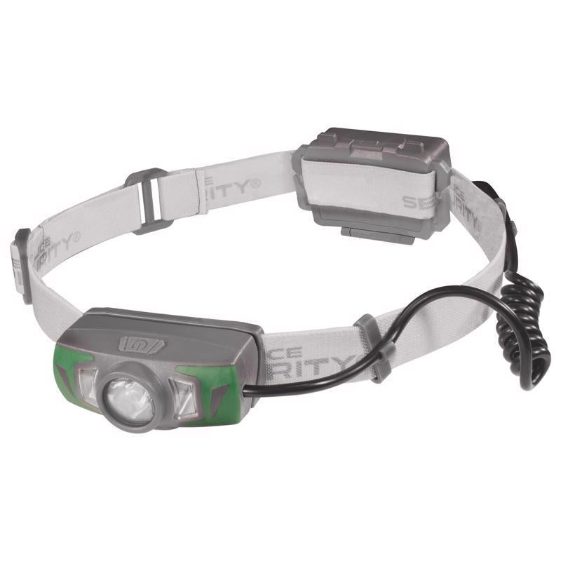 Police Security 550 lm Gray/Green LED Rechargeable Head Lamp AAA Battery