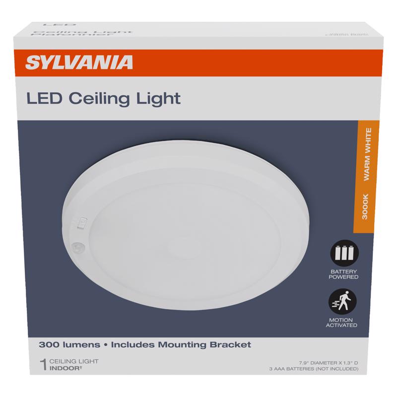 Sylvania Motion-Sensing Battery Powered LED White Ceiling Light