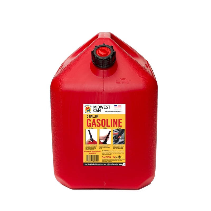 Midwest Can Quick Flow Spout HDPE Gas Can 5 gal