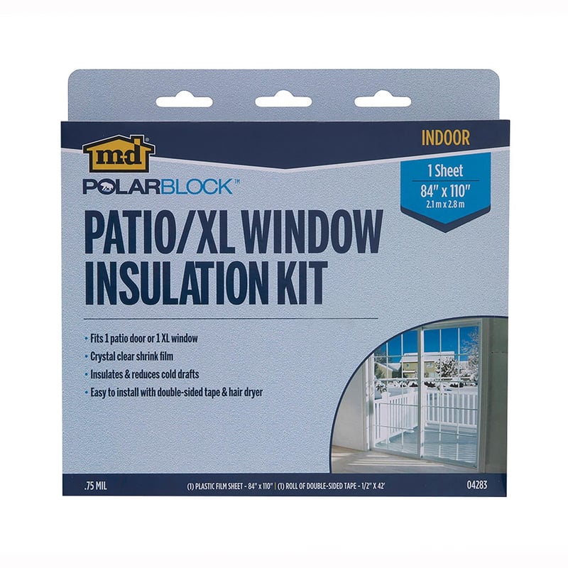 M-D Building Products Polar Block Indoor Window Shrink Film 84 in. L X 110 in. W 1 sheet