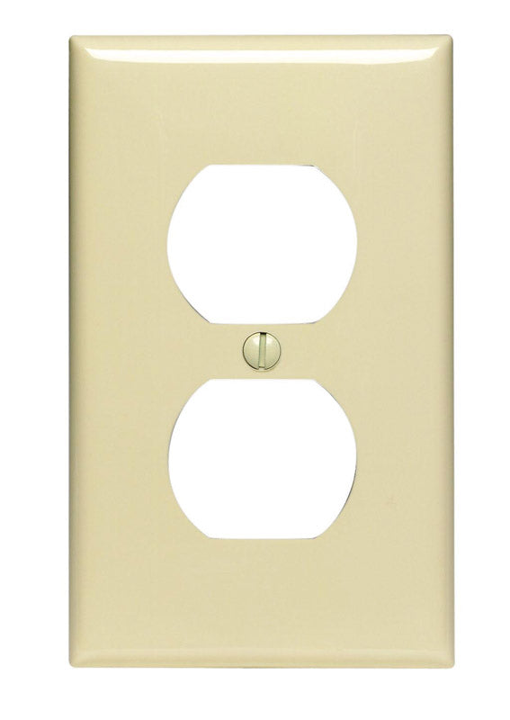 Leviton Ivory 1 gang Nylon Duplex Wall Plate 1 pk