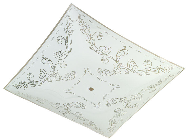 Westinghouse Square White Glass Fan/Fixture Shade 1 pk