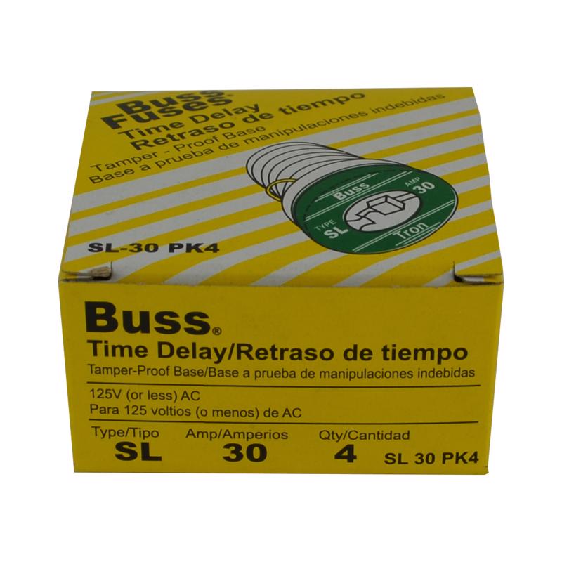 Bussmann 30 amps Tamper Proof Plug Fuse 4 pk