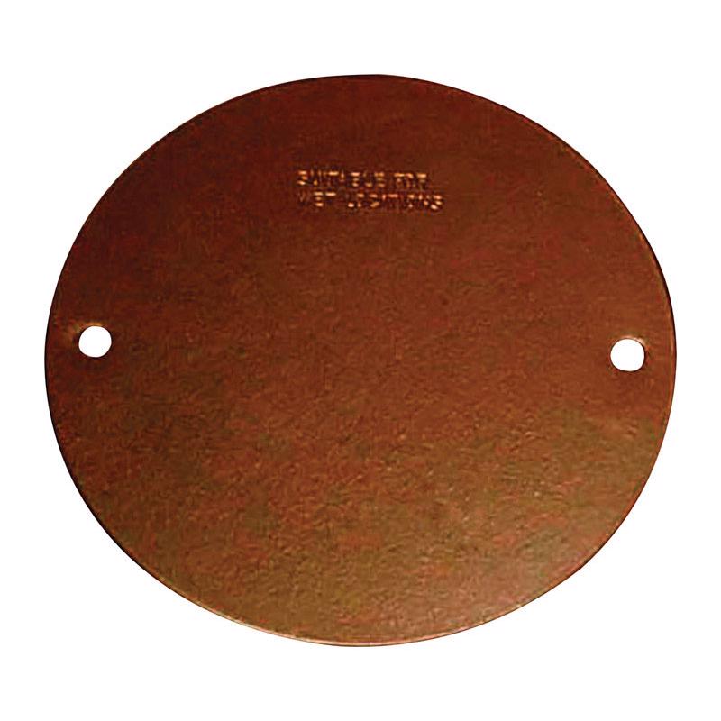 Sigma Engineered Solutions Round Stamped Steel 4.13 in. H X 4.13 in. W Flat Box Cover
