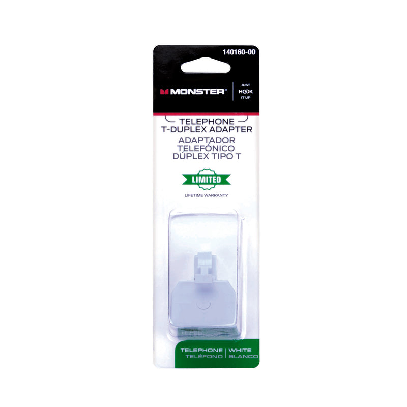 Monster Just Hook It Up 0 ft. L White Modular Duplex Adapter