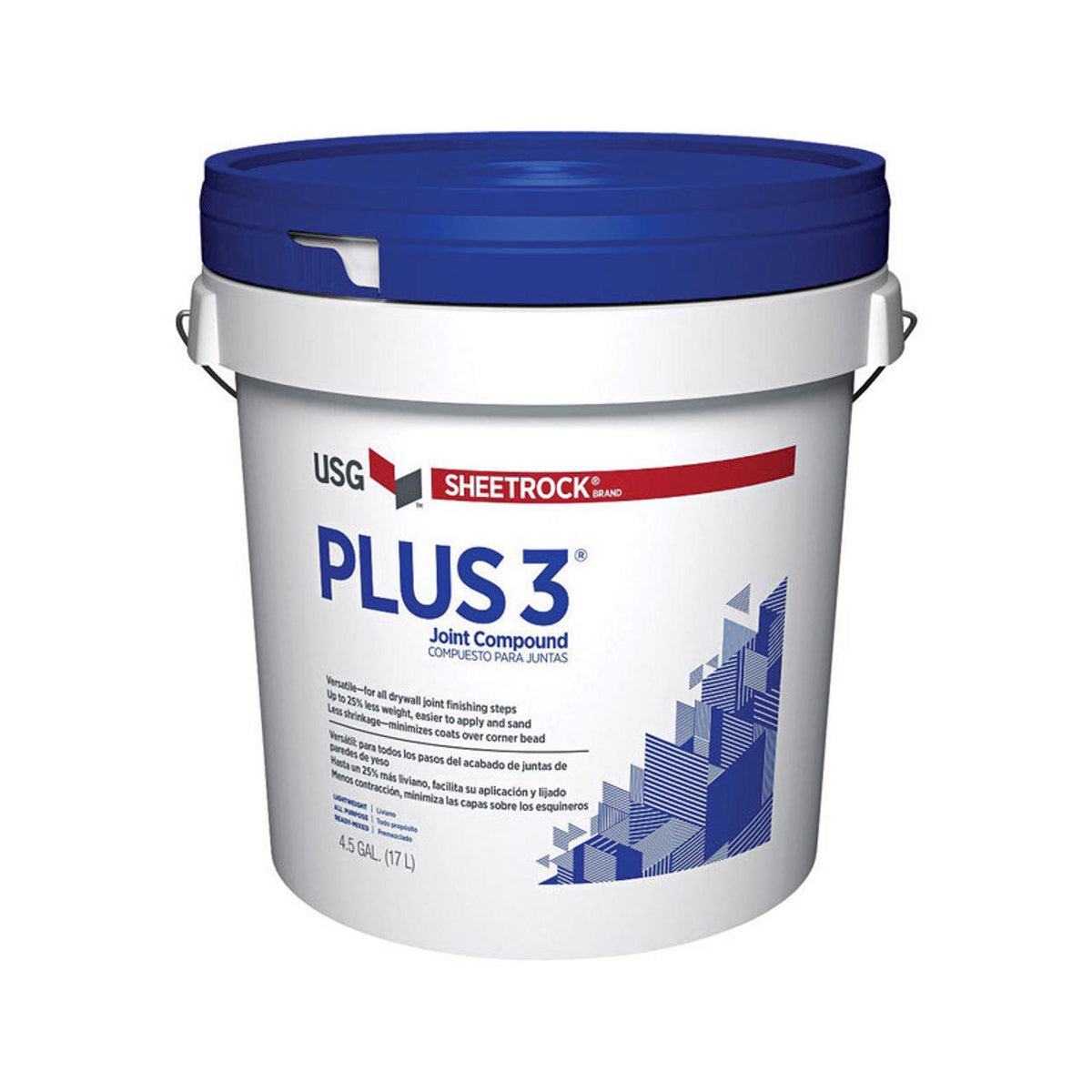 USG Sheetrock Plus 3 White All Purpose Joint Compound 4.5 gal Pail (381466)