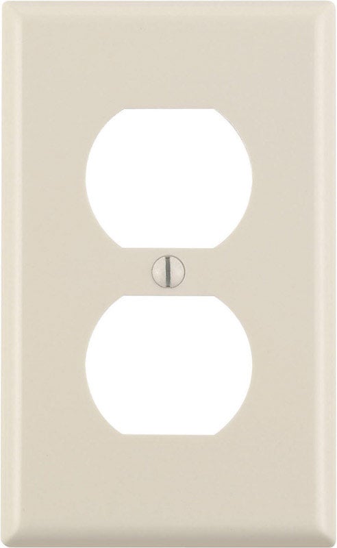 Leviton Almond 1 gang Thermoset Plastic Duplex Wall Plate 1 pk