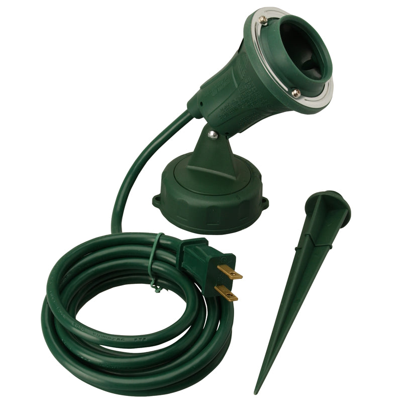 Woods Yard Master Plastic LED Medium Base Flood Light Holder 1 pk