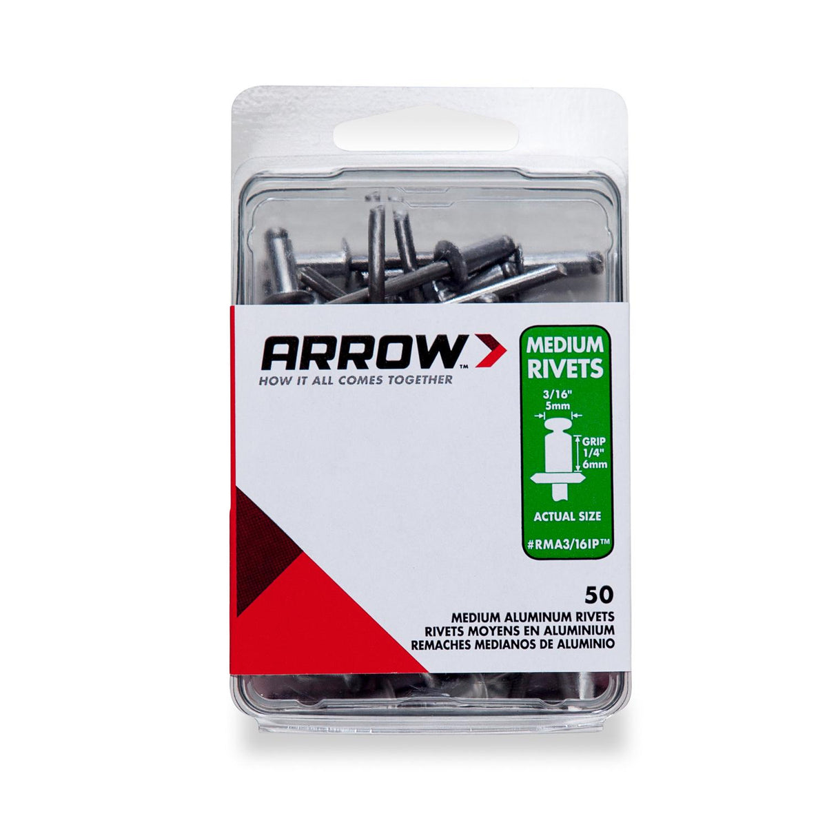 Rvt Al 3/16"X1/4" 50Pk