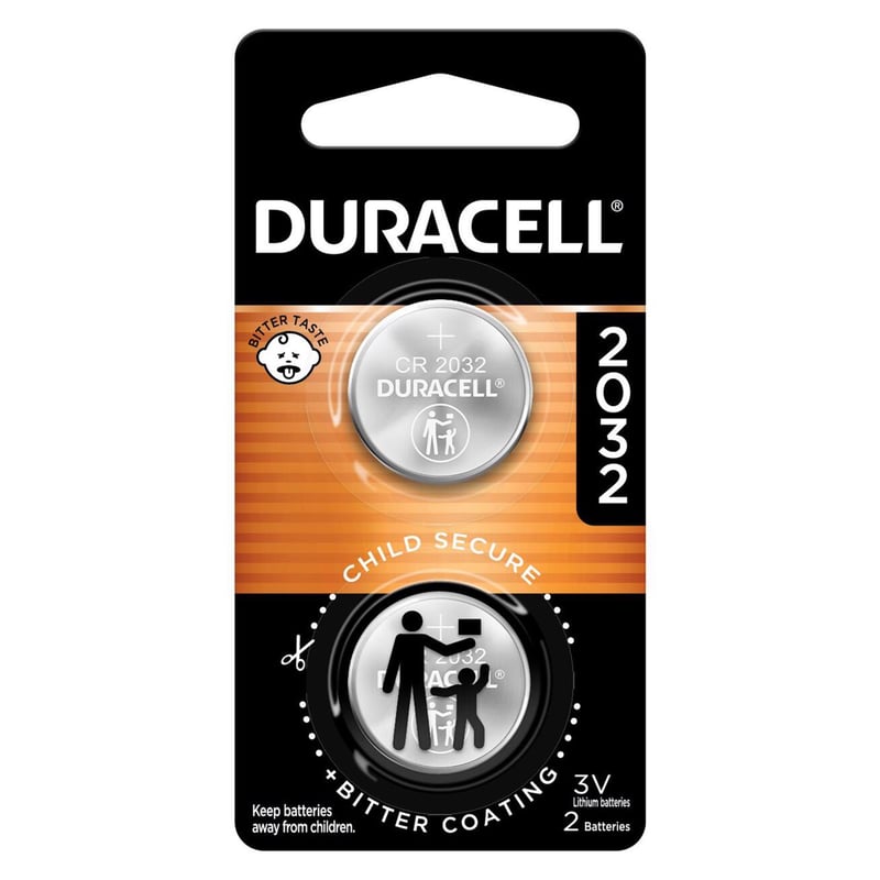 Duracell Lithium Coin 2032 3 V 210 mAh Security and Electronic Battery 2 pk