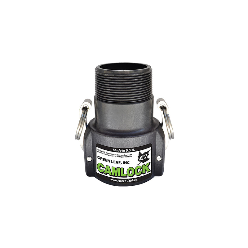 Green Leaf Camlock 2 in. Female X 2 in. MNPT Polypropylene Coupler 1 pk