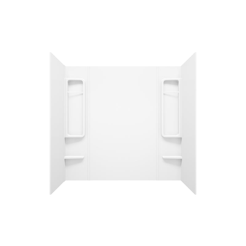 MAAX Finesse 59 in. H X 33-1/2 in. W X 61 in. L White Bathtub Wall Surround