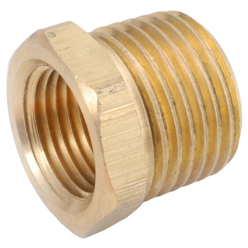 Anderson Metals 1 in. MIP X 3/8 in. FIP Yellow Yellow Brass Hex Bushing
