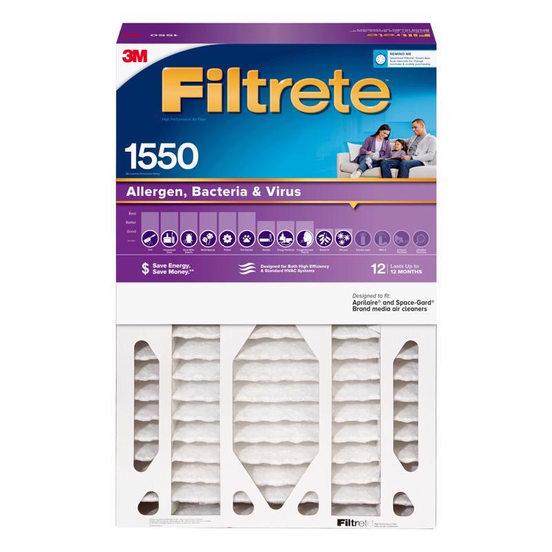 Filtrete 20 in. W X 25 in. H X 6 in. Polypropylene 1550 MPR Pleated Air Filter 1 pk