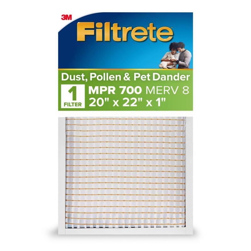 Filtrete 20 in. W X 22 in. H X 1 in. Polypropylene 700 MPR Pleated Air Filter 1 pk