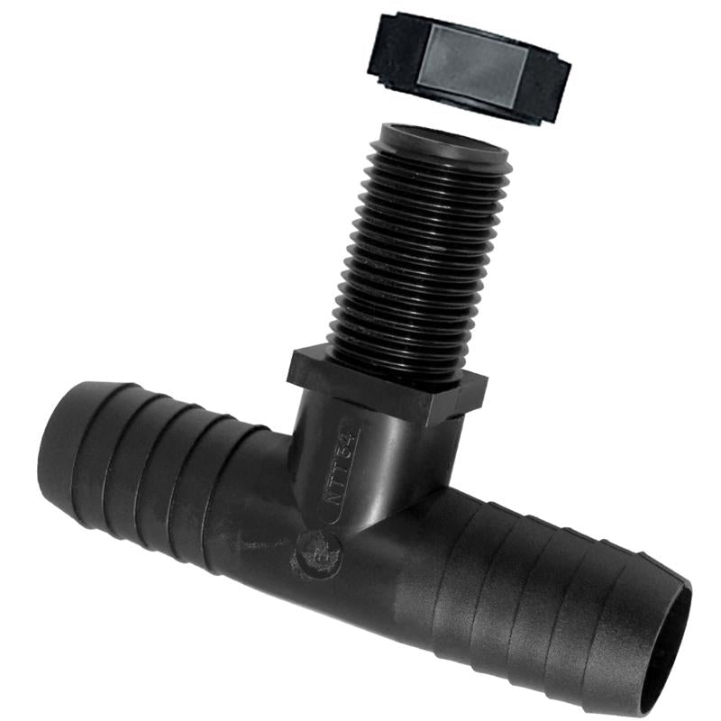 Green Leaf Polypropylene 11/16 in. x 3/8 in. Tee Connector 1 pk