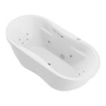 Anzzi Lori 23.25 in. H X 35.5 in. W X 71.25 in. L White Bathtub