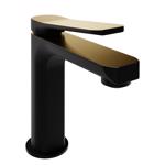 Anzzi Matte Black/Brushed Gold Contemporary Single-Handle Bathroom Sink Faucet