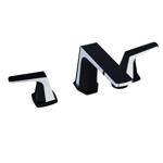 Anzzi Matte Black/Chrome Contemporary Two-Handle Bathroom Sink Faucet
