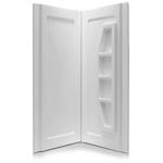 Anzzi Gradient 74 in. H X 36 in. W X 36 in. L White Shower Surround