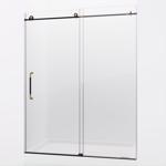 Anzzi Madam Series 76 in. H X 60 in. W Matte Black Frameless Shower Door