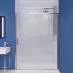 Anzzi Halberd 72 in. H X 60 in. W Brushed Nickel Nickel Framed Shower Door