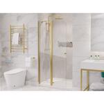 Anzzi Romance Series 72 in. H X 33.5 in. W Brushed Gold Frameless Shower Door