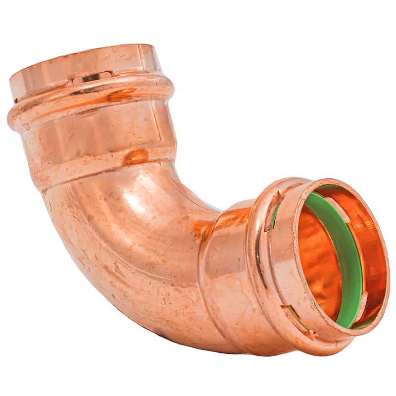 QuickFitting 1-1/4 in. Press in. Press in. Copper 90 Degree Elbow
