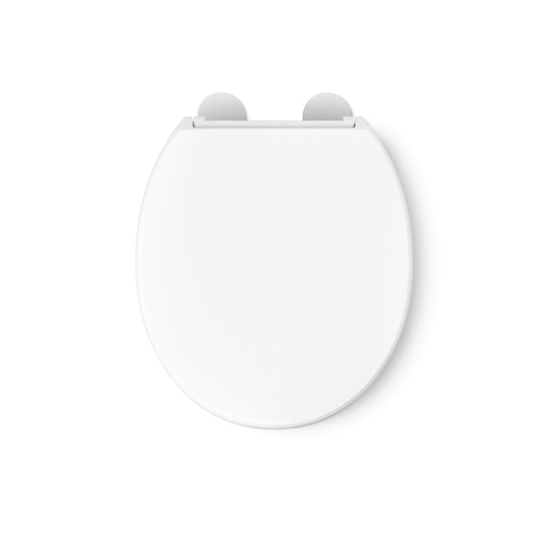 Kohler Hyten Slow Close Round White Plastic Toilet Seat
