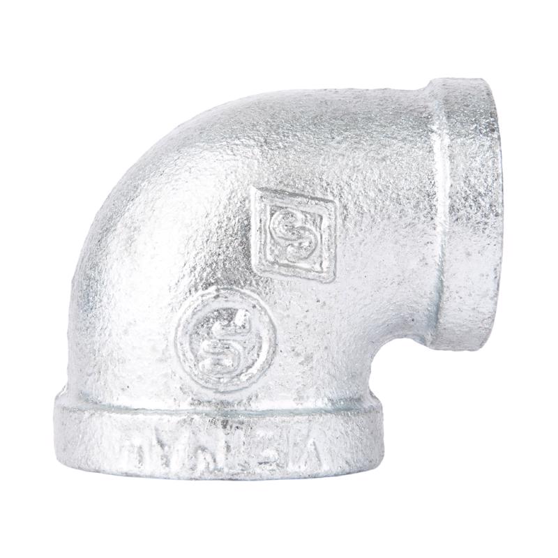 STZ Industries 1-1/4 in. FIP x 1 in. FIP Galvanized Malleable Iron Reducing Elbow