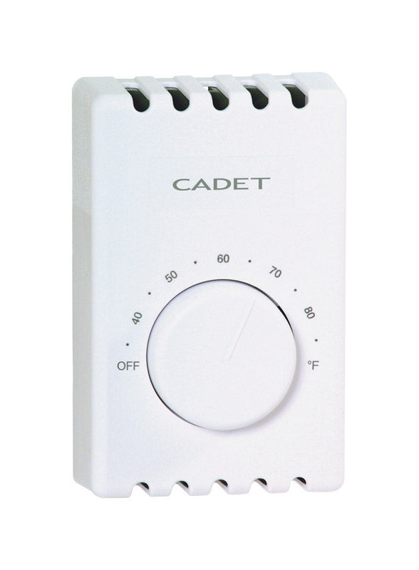 Cadet T522W Heating Dial Double Pole Line Voltage Thermostat