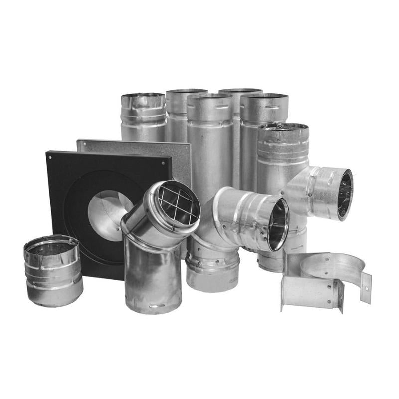 DuraVent 3 in. H X 12 in. W Silver Steel Pellet Vent Kit