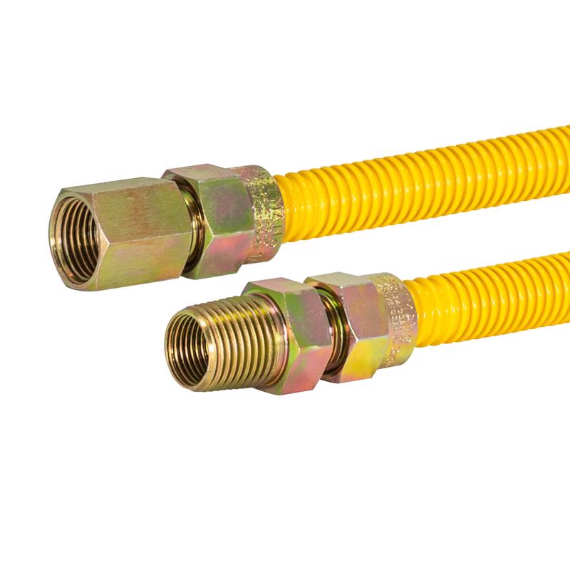 Eastman 1/4 in. MIP in. X 3/8 in. D FIP 24 in. Stainless Steel Gas Connector