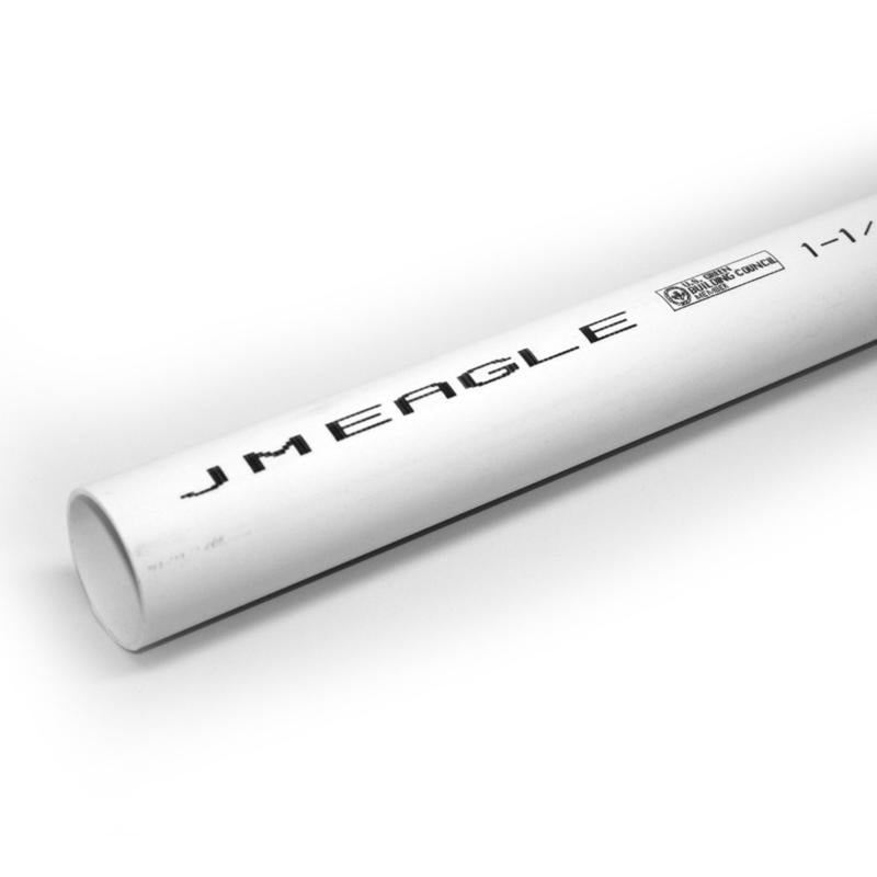 JM Eagle SDR21 PVC Pressure Pipe 1/2 in. D X 10 ft. L Plain End 200 psi