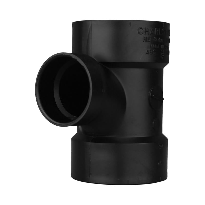 Charlotte Pipe 3 in. Hub X 2 in. Hub ABS Sanitary Tee