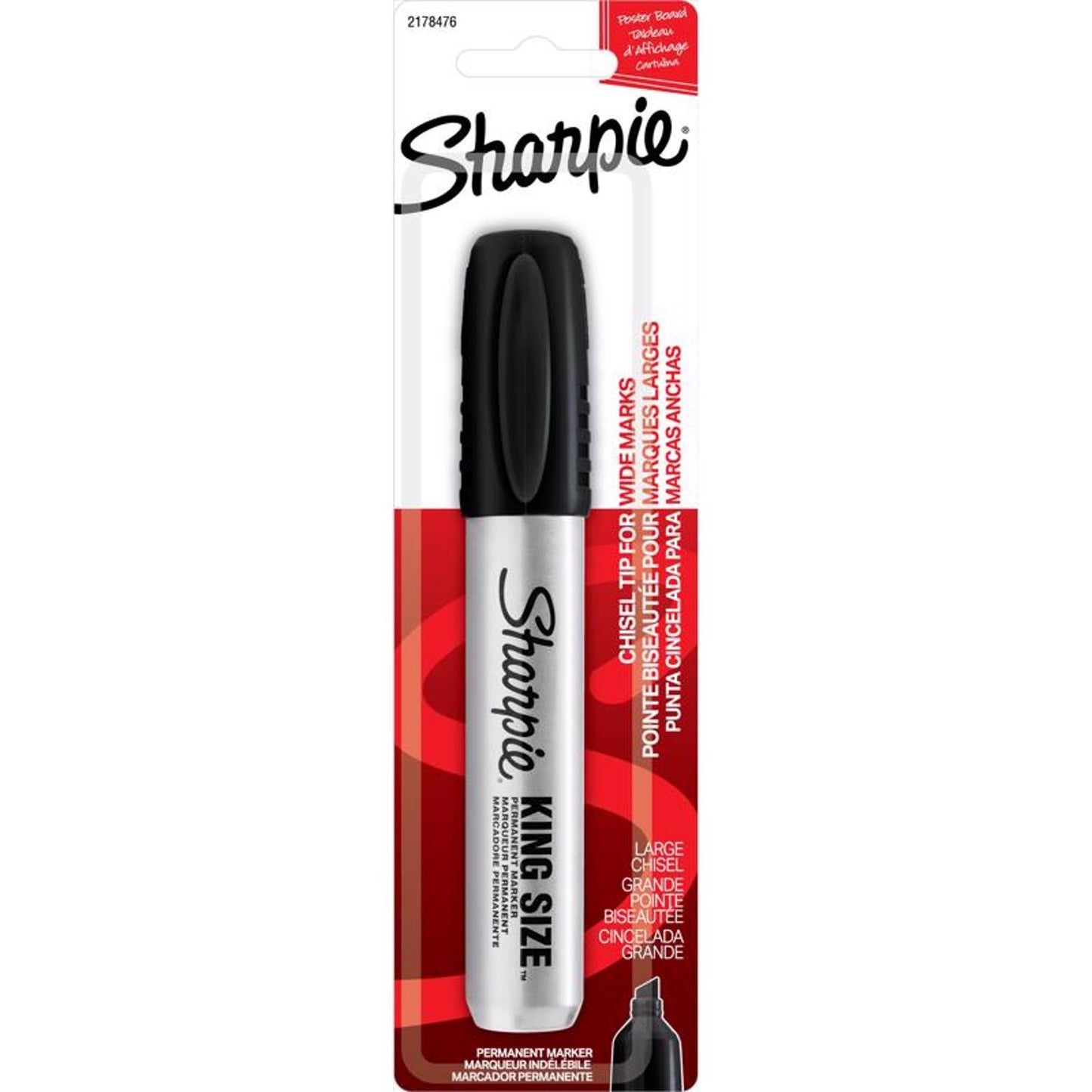 Sharpie King Size Black Chisel Tip Permanent Marker 1 pk