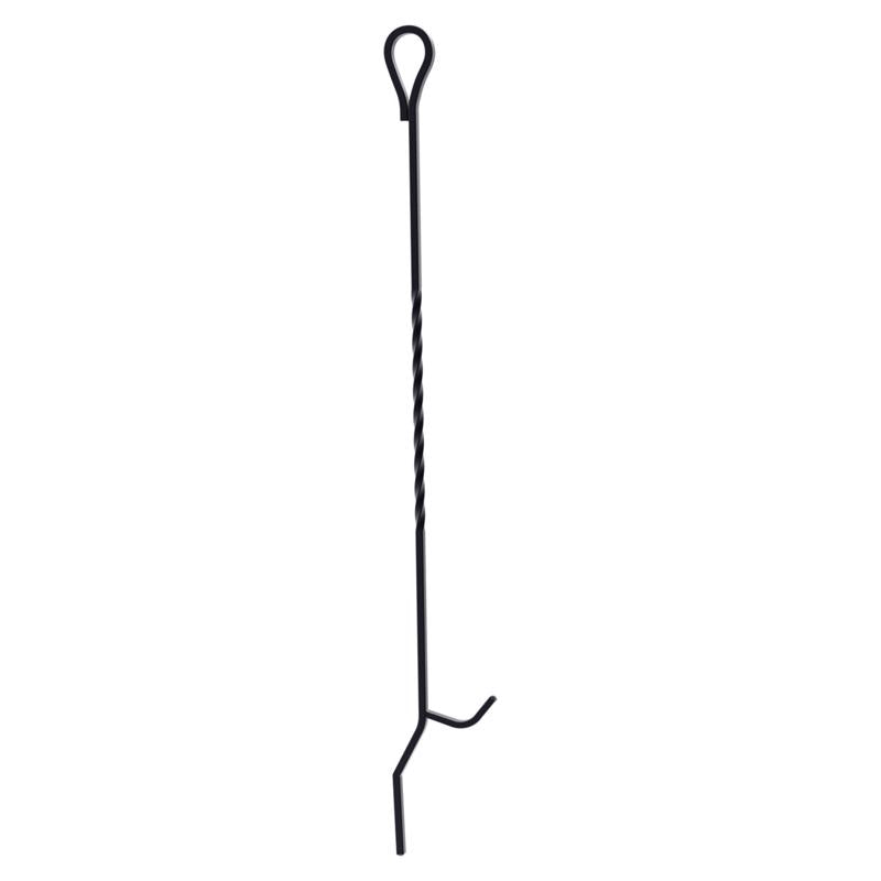 Panacea Black Powder Coated Steel Fireplace Poker